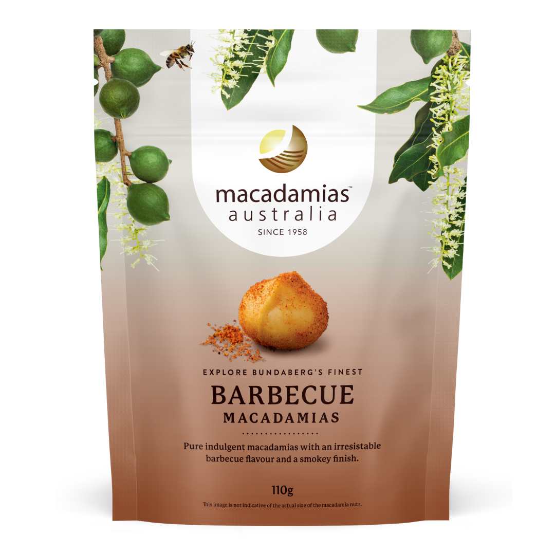 Barbecue flavoured macadamias