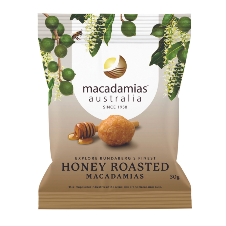 Honey Roasted Macadamias 30g