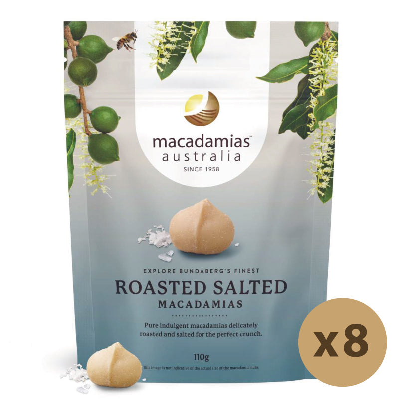 Roasted Salted Macadamias 8x110g