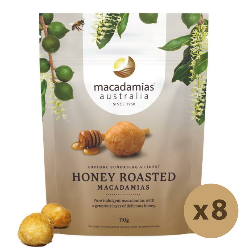 Honey Roasted Macadamias 8x110g