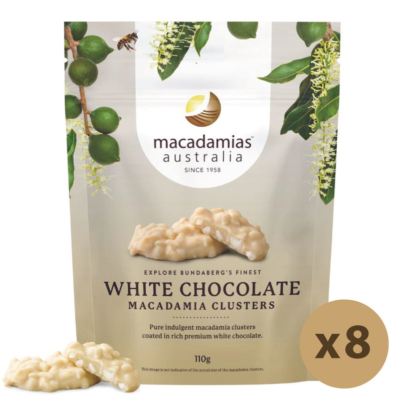 White Chocolate Clusters 8x110g