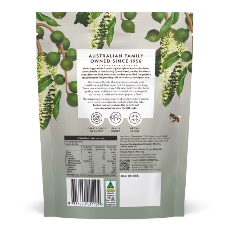 Lemon Myrtle Macadamias back