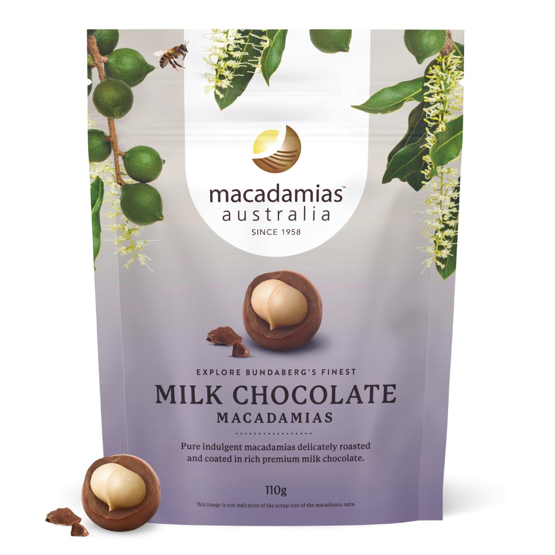 Milk Chocolate Macadamias 110g